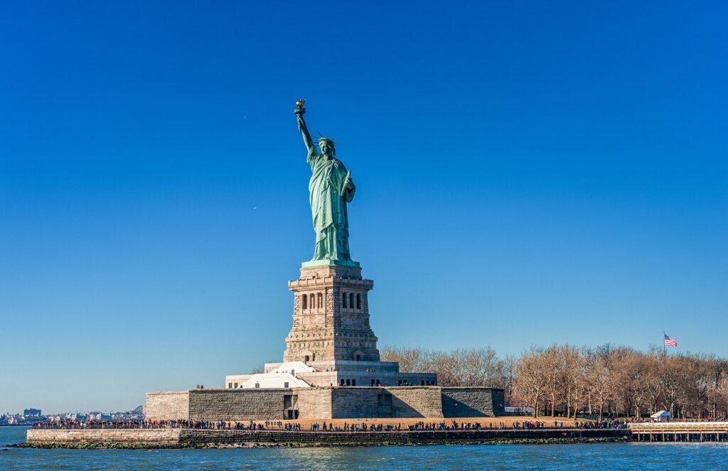 Statue Of Liberty On Liberty Island. Usa.